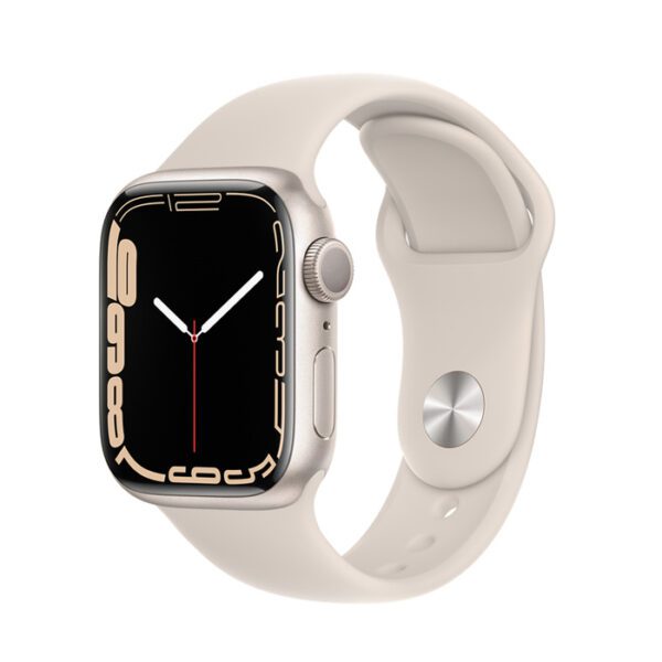 Apple Watch 7 Starlight Aluminum Case with Sport Band 45mm GPS