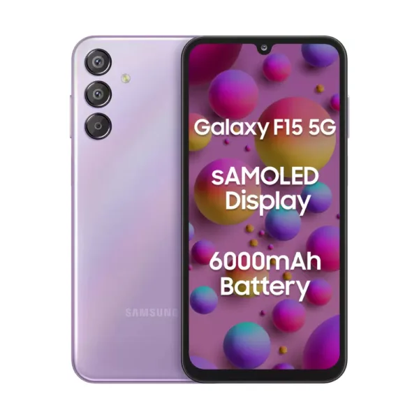 SAMSUNG Galaxy F15 5G (Groovy Violet, 128 GB) (6 GB RAM)